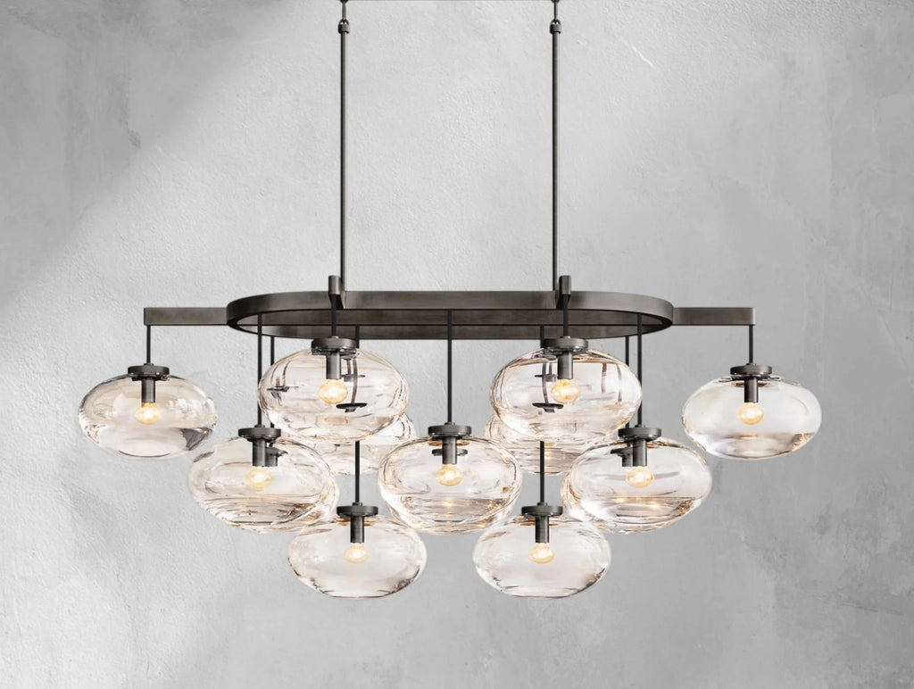 Cebret Glass Linear Chandelier - fovolighting