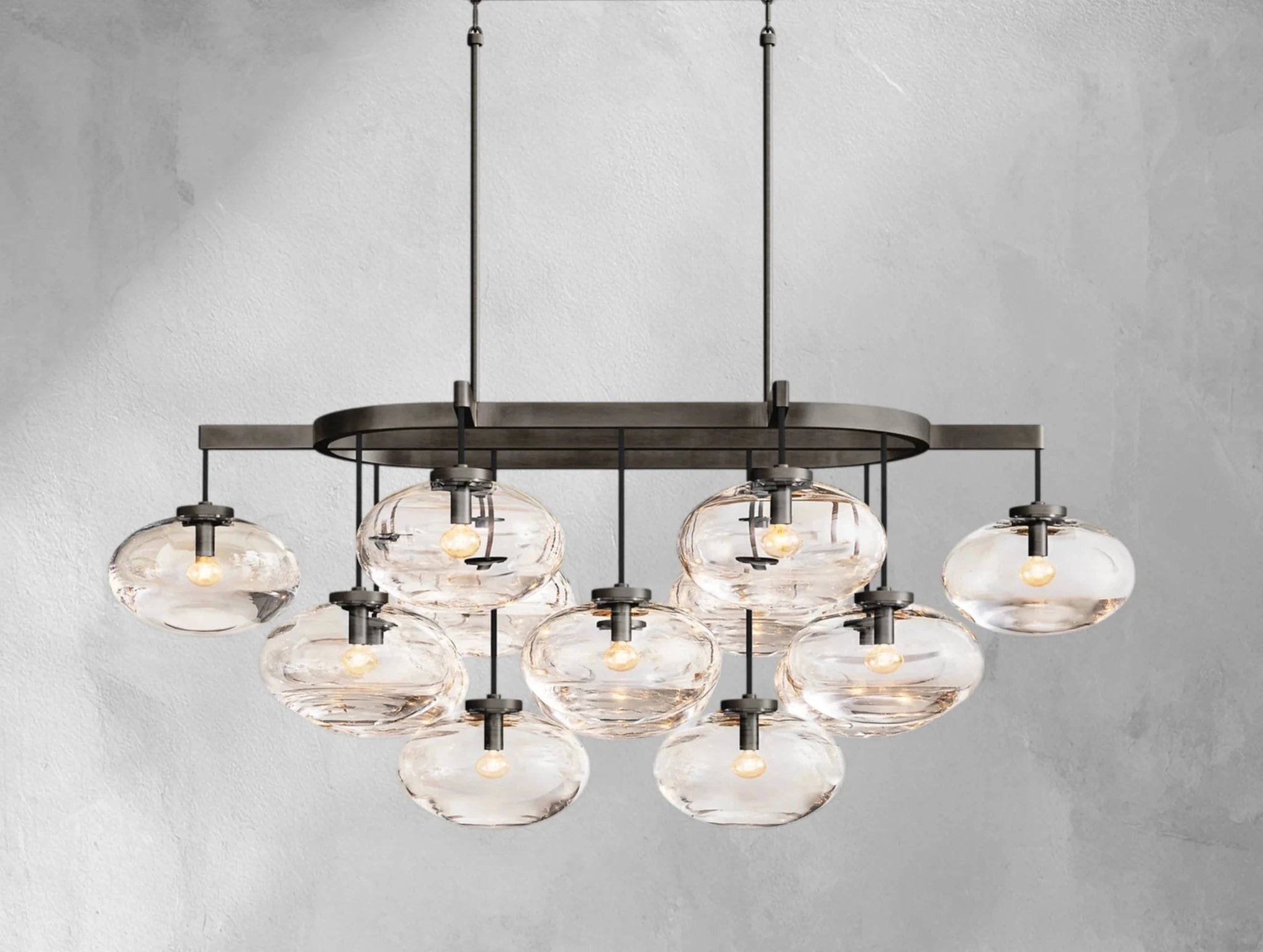 Cebret Glass Linear Chandelier - fovolighting
