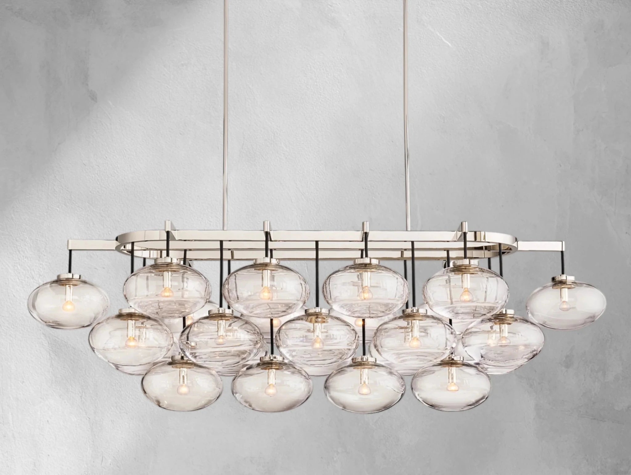 Cebret Glass Linear Chandelier - fovolighting