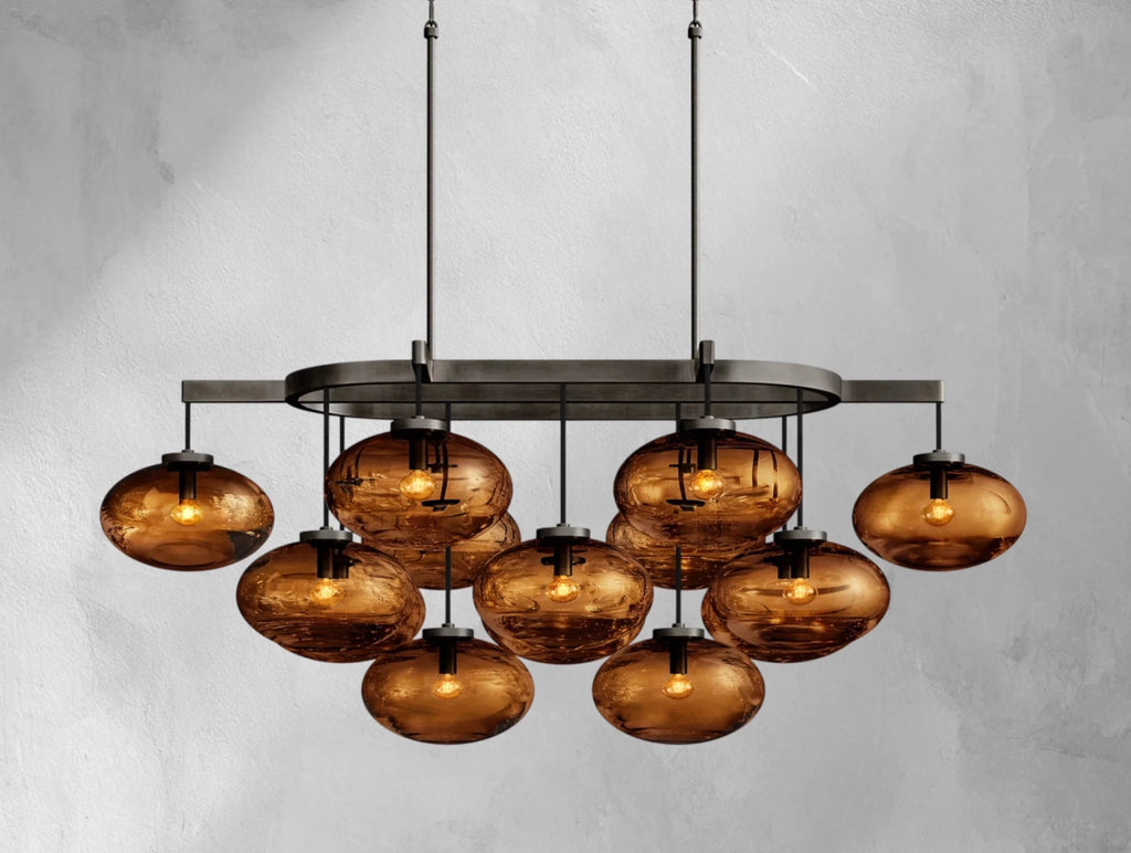 Cebret Glass Linear Chandelier - fovolighting