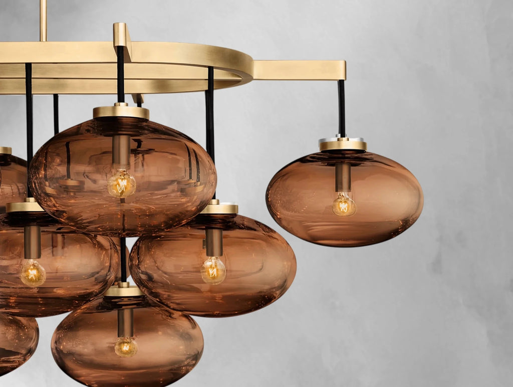 Cebret Glass Linear Chandelier - fovolighting