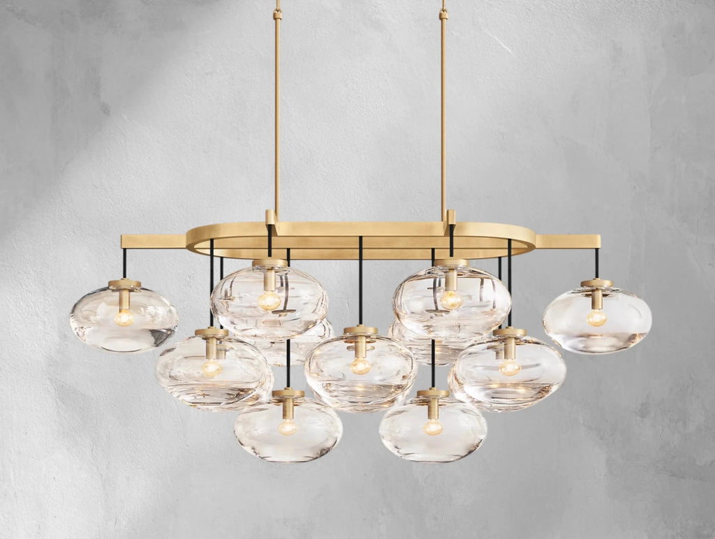 Cebret Glass Linear Chandelier - fovolighting