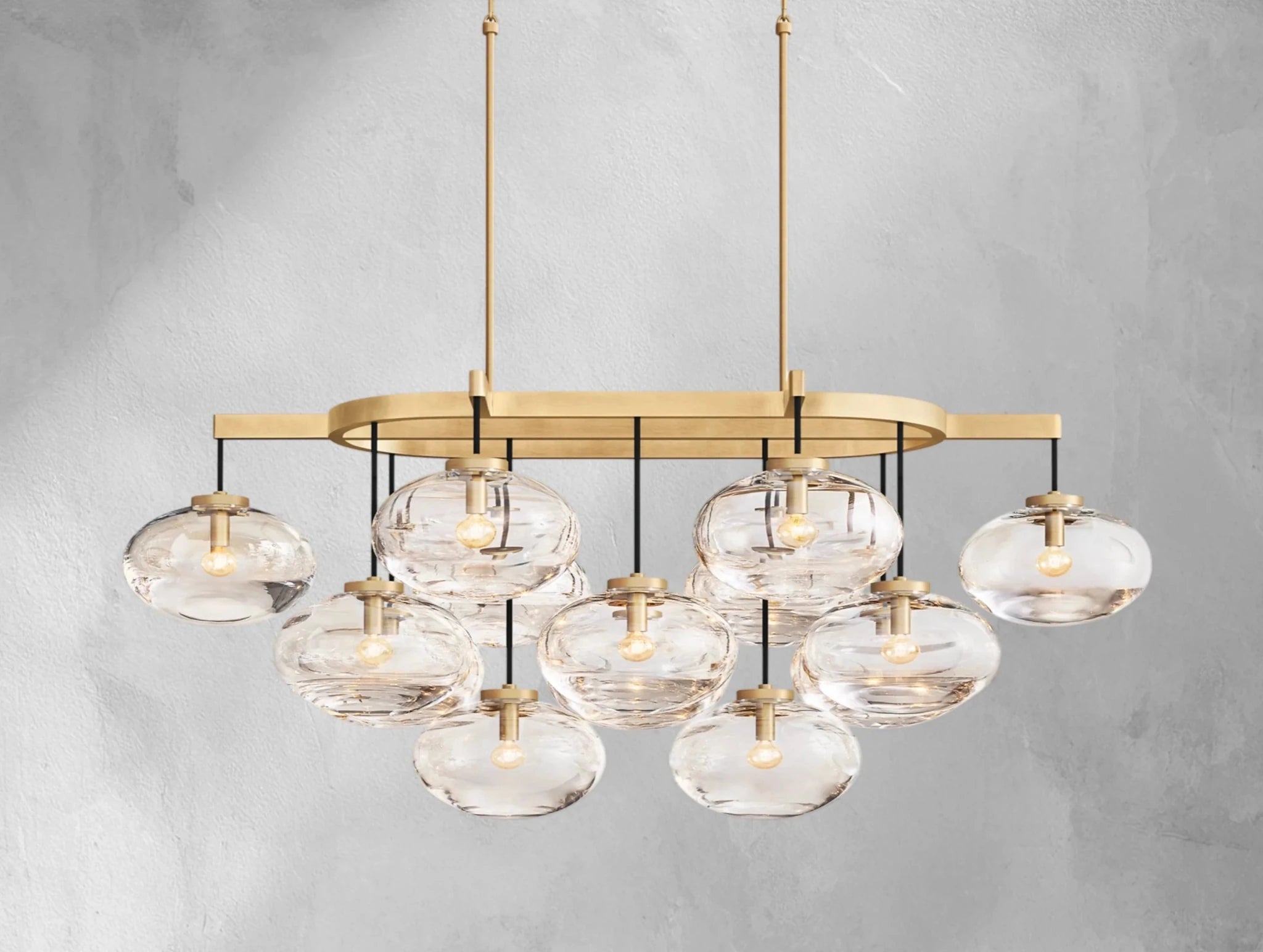 Cebret Glass Linear Chandelier - fovolighting