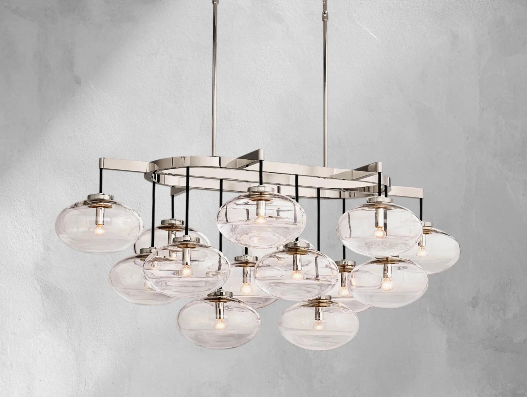 Cebret Glass Linear Chandelier - fovolighting
