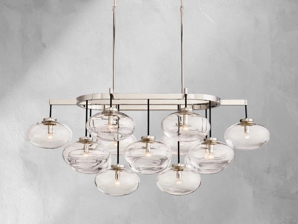 Cebret Glass Linear Chandelier - fovolighting