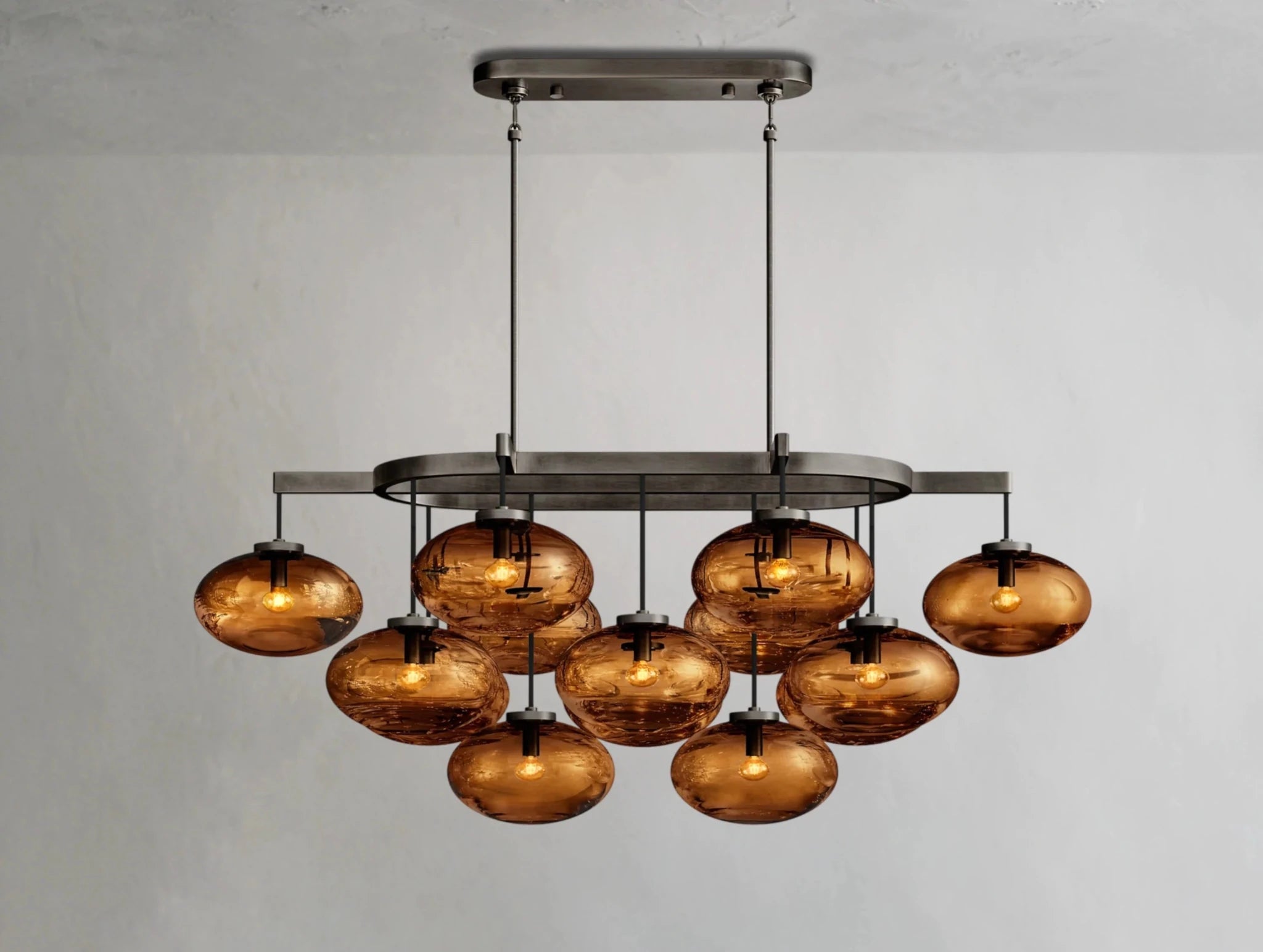 Cebret Glass Linear Chandelier - fovolighting
