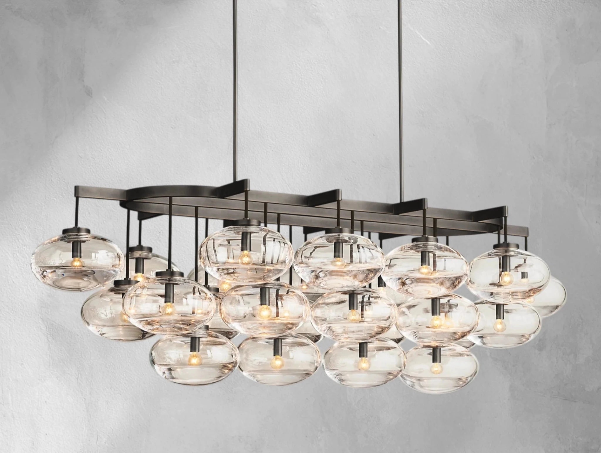 Cebret Glass Linear Chandelier - fovolighting