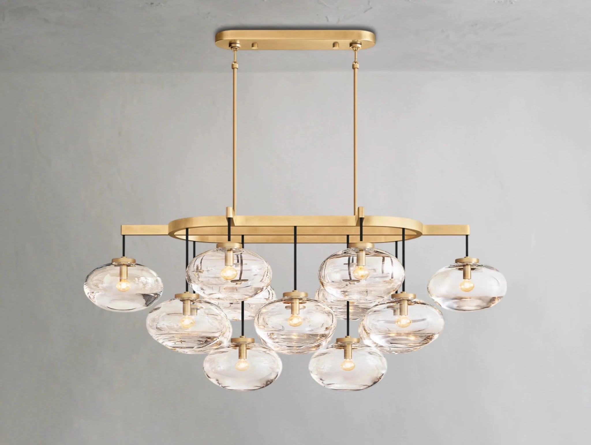 Cebret Glass Linear Chandelier - fovolighting