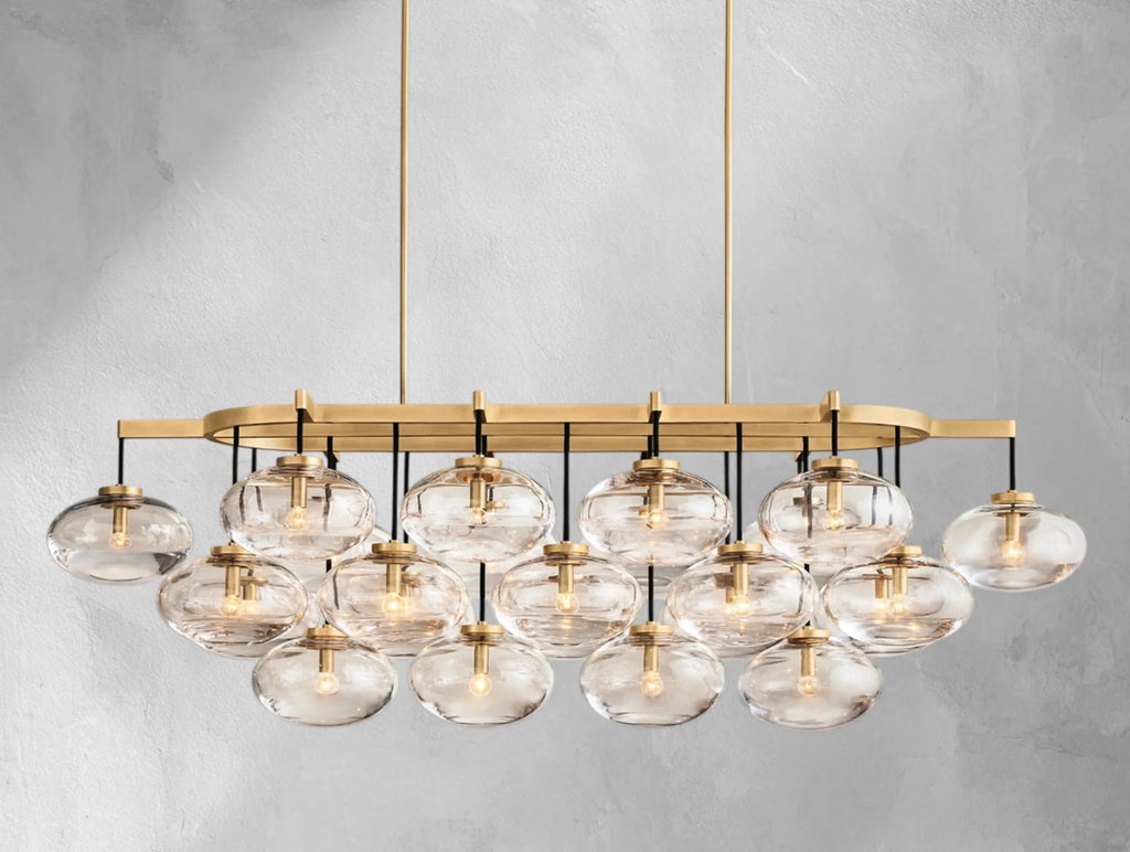 Cebret Glass Linear Chandelier - fovolighting