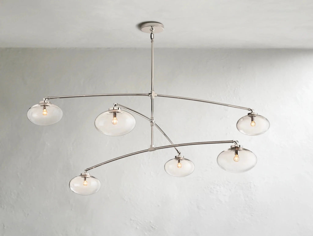 Cebret Glass Mobile Round Chandelier - fovolighting