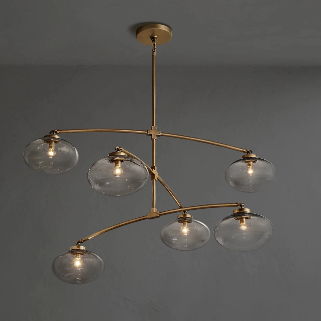 Cebret Glass Mobile Round Chandelier - fovolighting