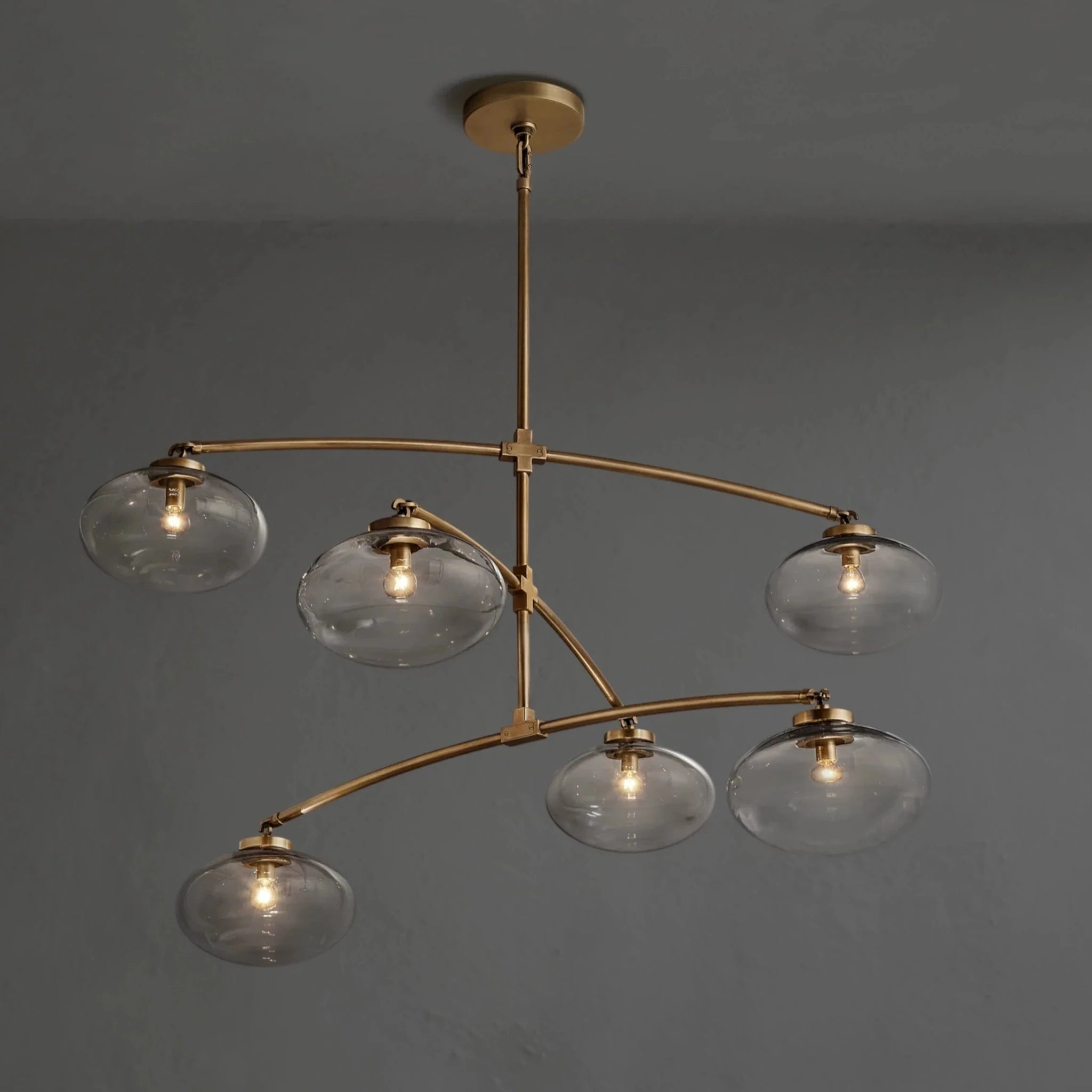Cebret Glass Mobile Round Chandelier - fovolighting