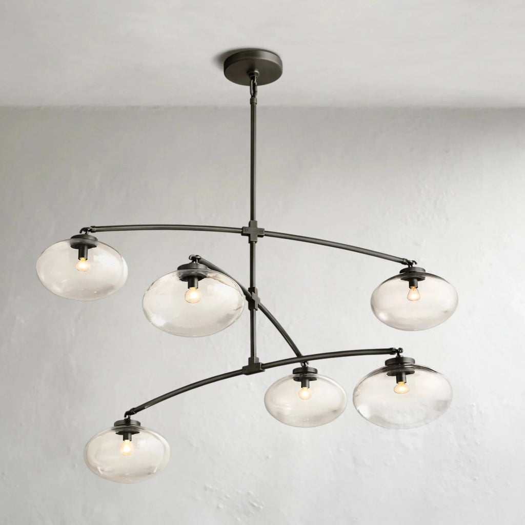 Cebret Glass Mobile Round Chandelier - fovolighting
