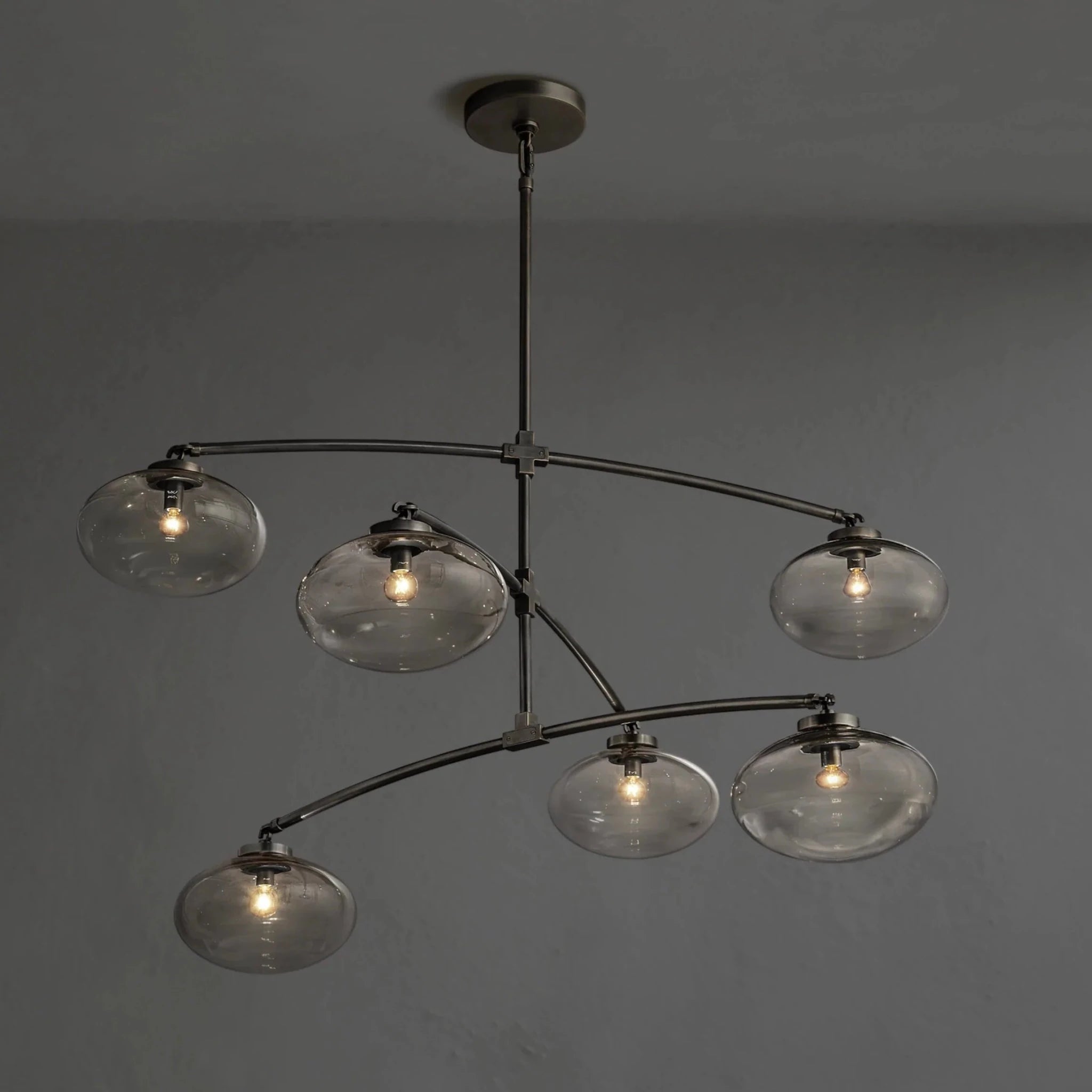Cebret Glass Mobile Round Chandelier - fovolighting