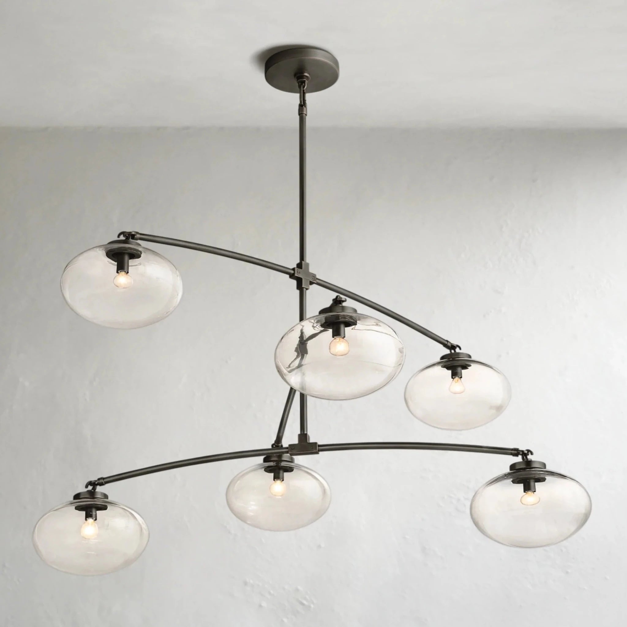 Cebret Glass Mobile Round Chandelier - fovolighting