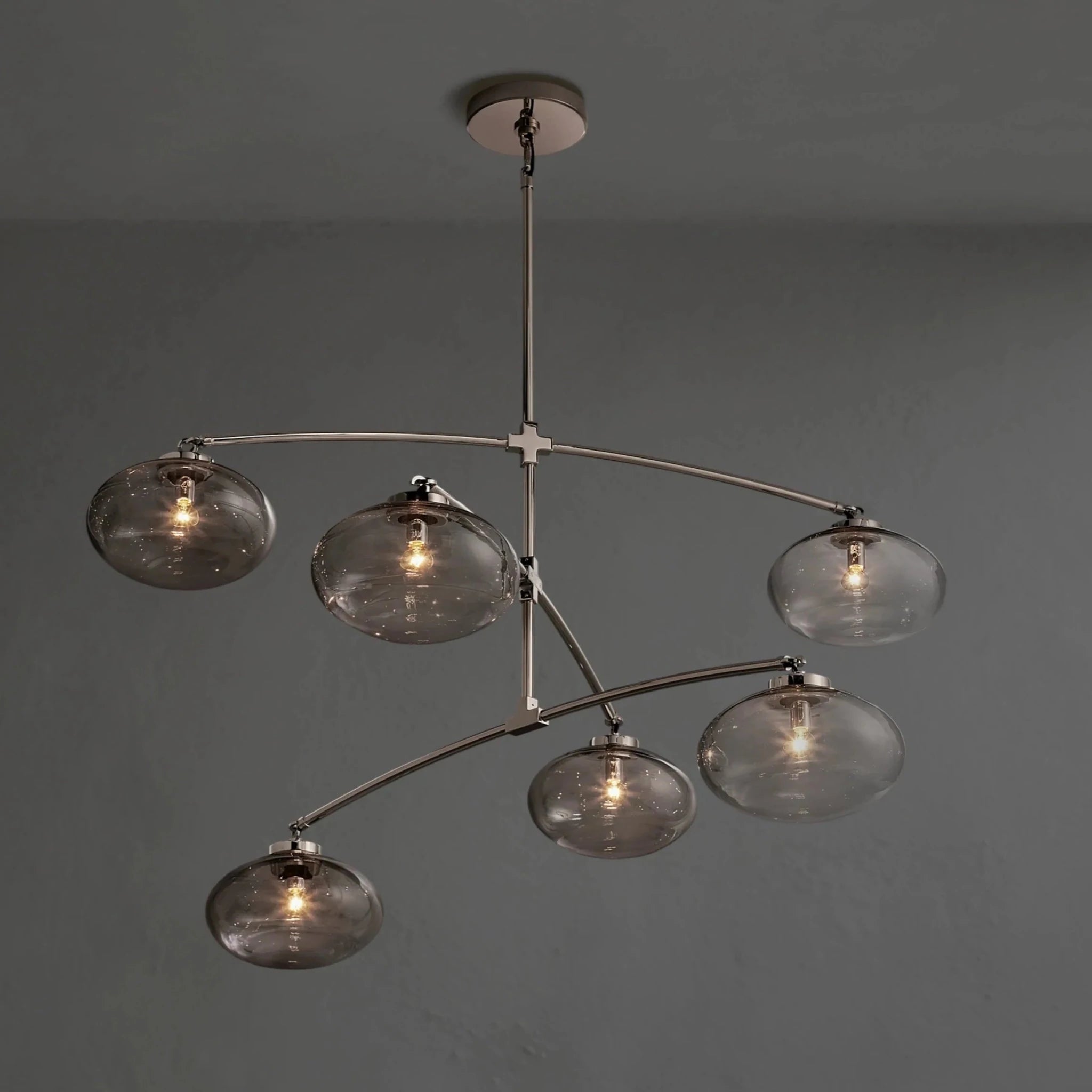 Cebret Glass Mobile Round Chandelier - fovolighting