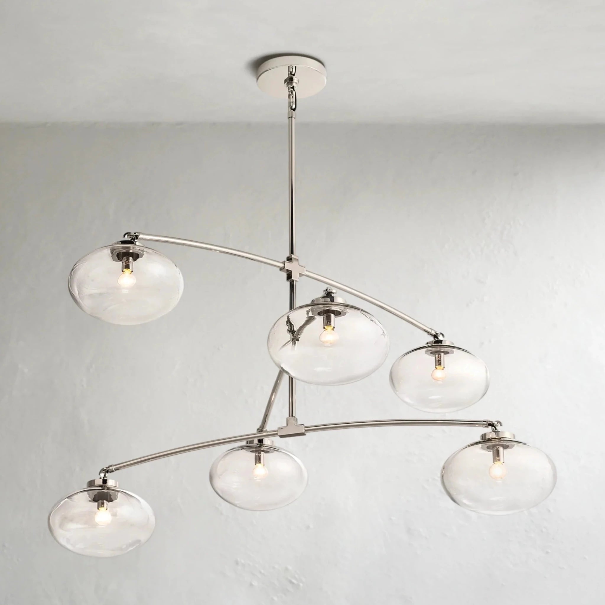 Cebret Glass Mobile Round Chandelier - fovolighting