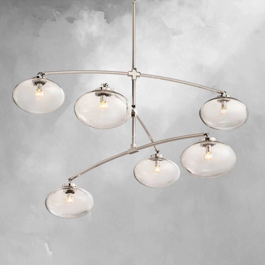 Cebret Glass Mobile Round Chandelier - fovolighting