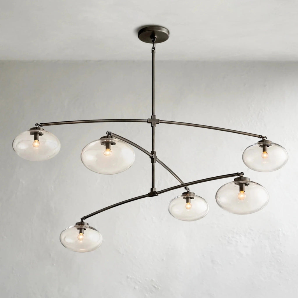 Cebret Glass Mobile Round Chandelier - fovolighting