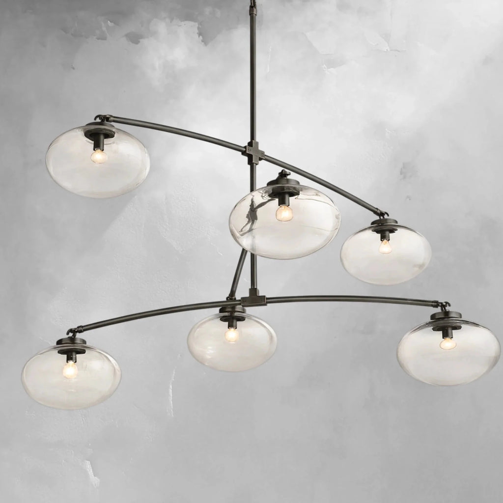 Cebret Glass Mobile Round Chandelier - fovolighting