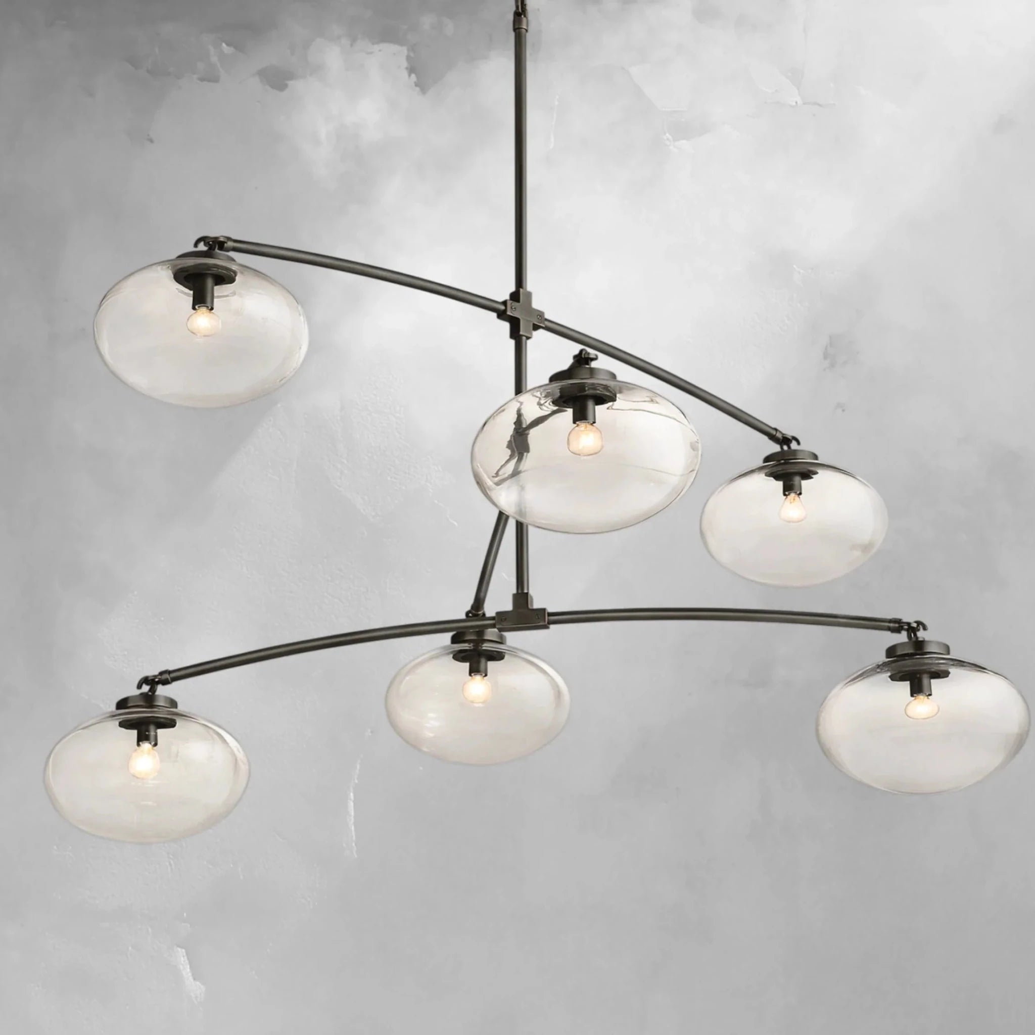 Cebret Glass Mobile Round Chandelier - fovolighting