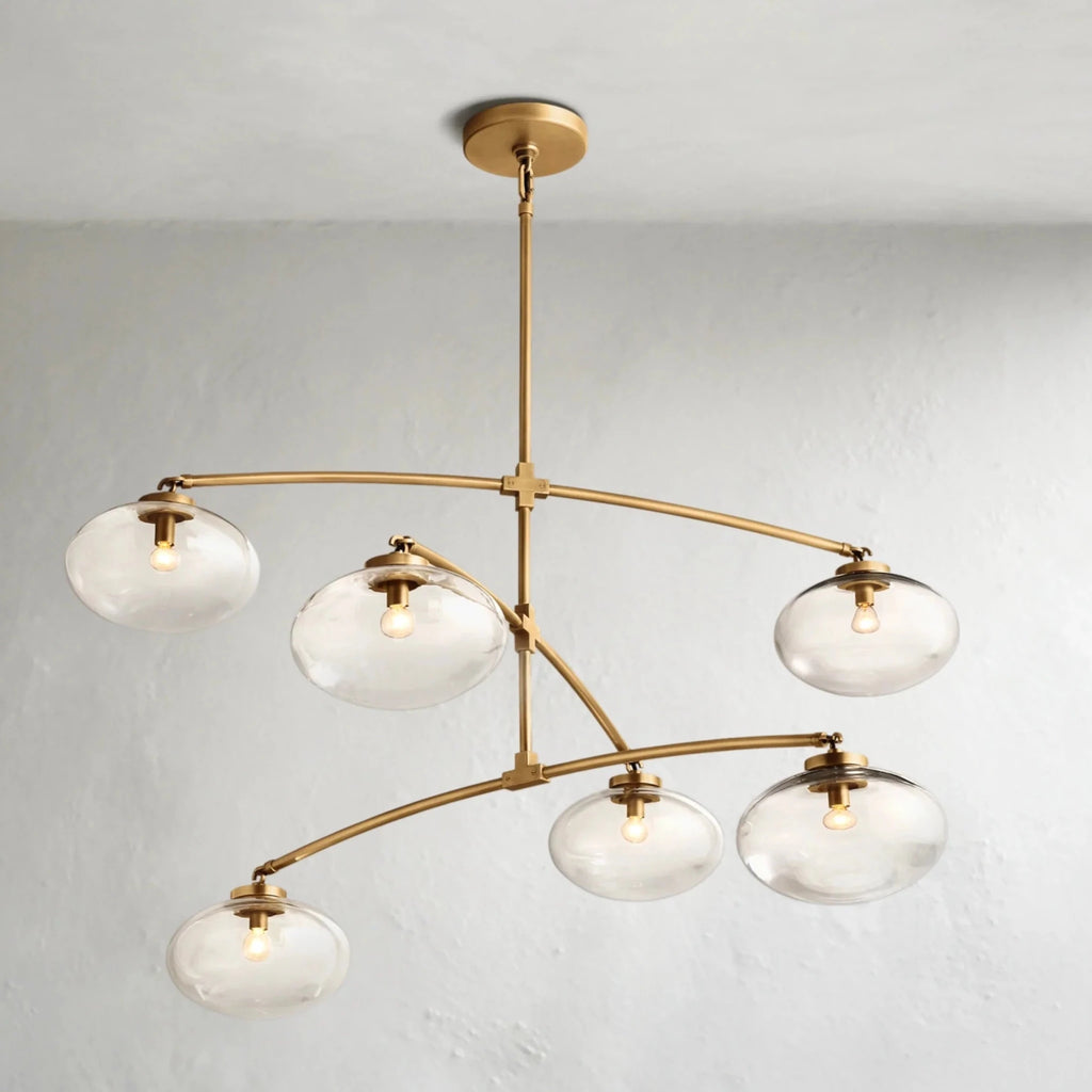 Cebret Glass Mobile Round Chandelier - fovolighting