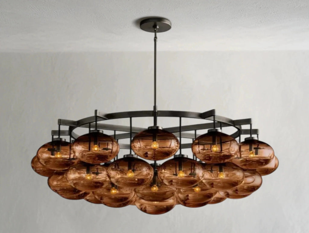 Cebret Glass Round Chandelier - fovolighting