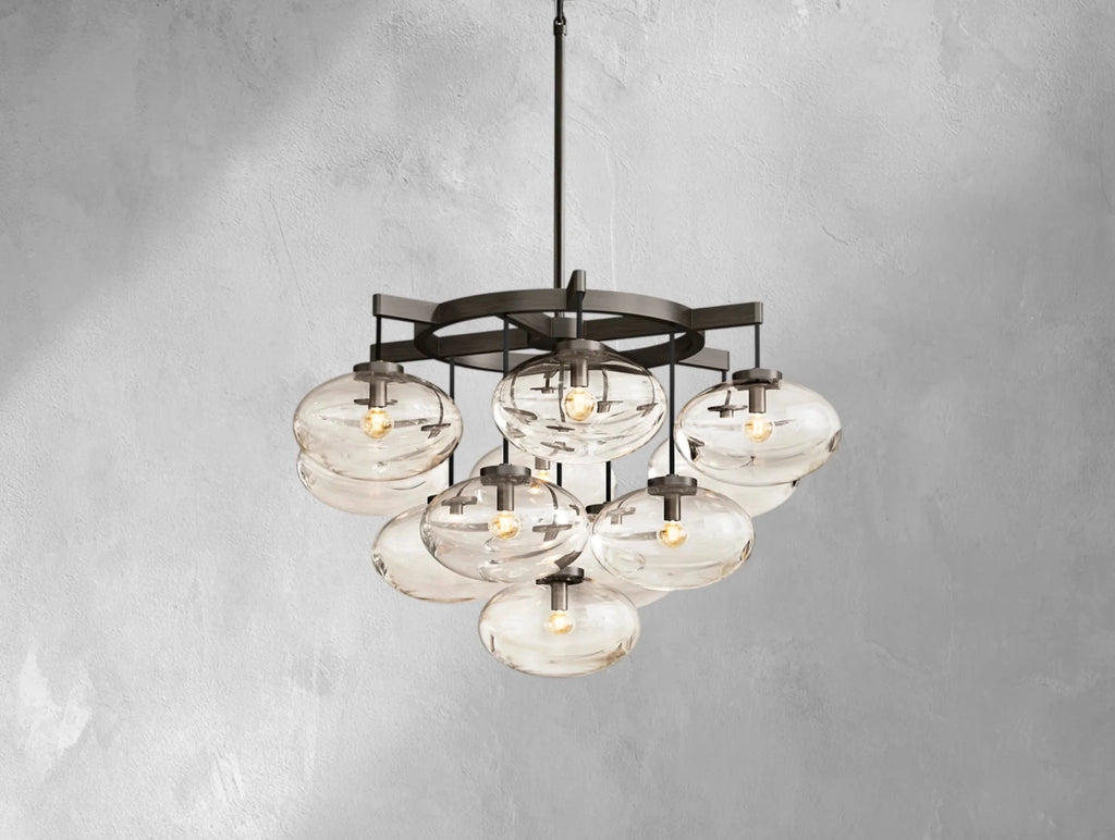 Cebret Glass Round Chandelier - fovolighting