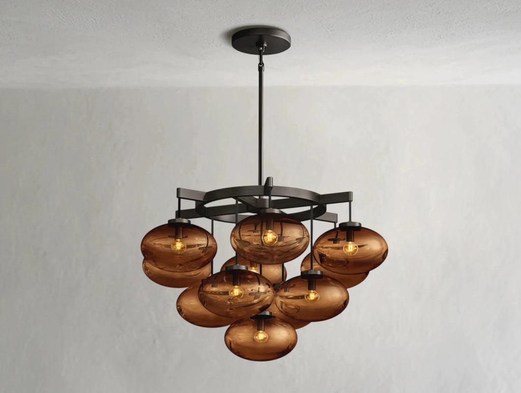 Cebret Glass Round Chandelier - fovolighting