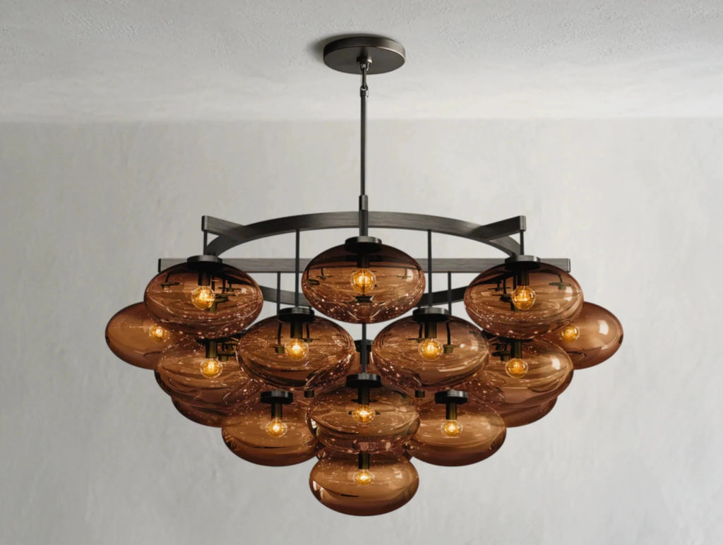 Cebret Glass Round Chandelier - fovolighting