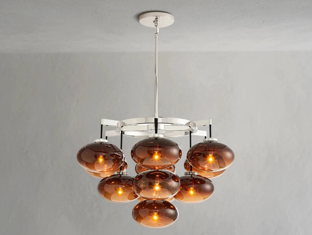 Cebret Glass Round Chandelier - fovolighting