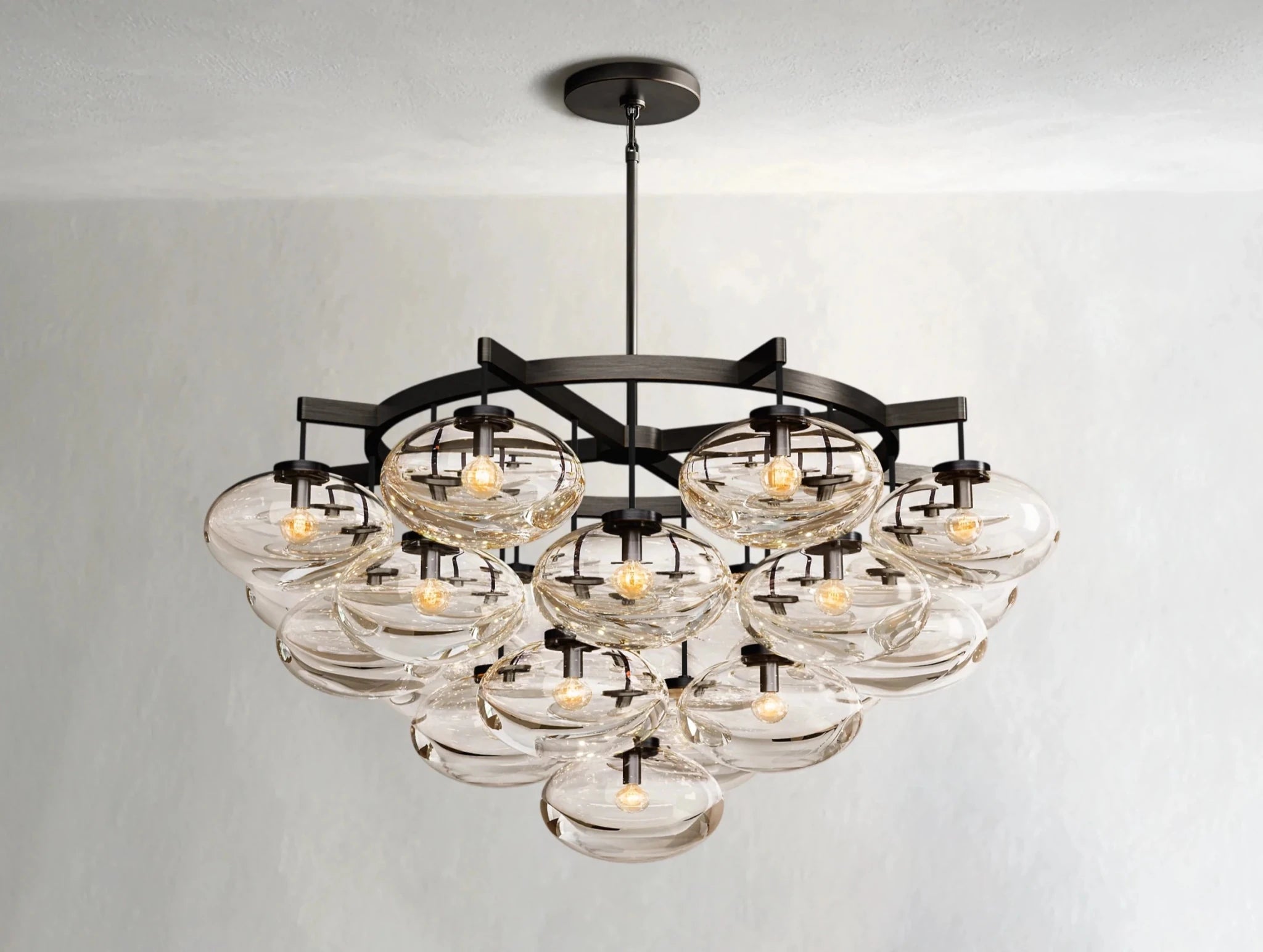 Cebret Glass Round Chandelier - fovolighting