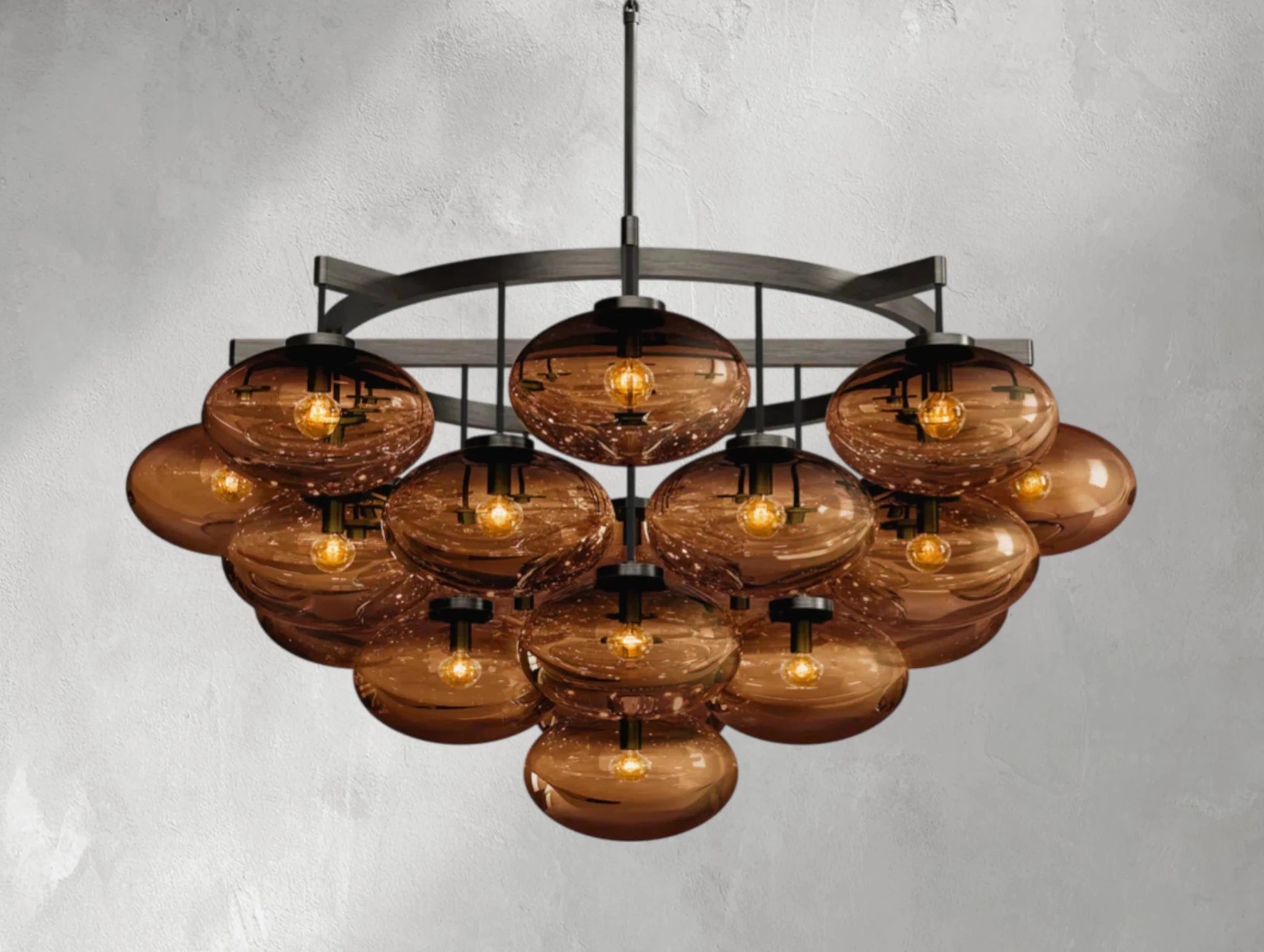 Cebret Glass Round Chandelier - fovolighting