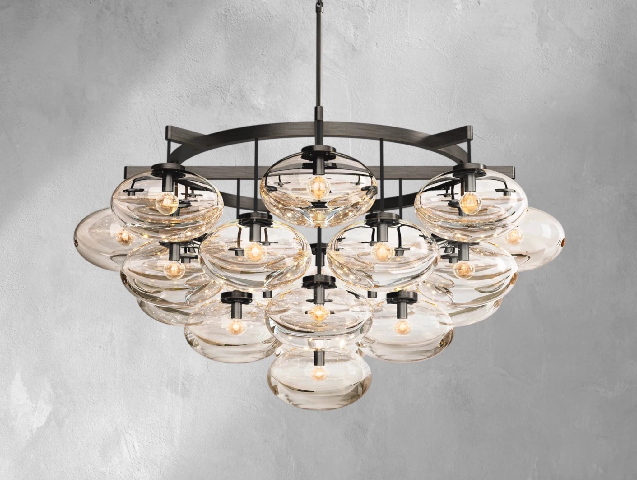 Cebret Glass Round Chandelier - fovolighting