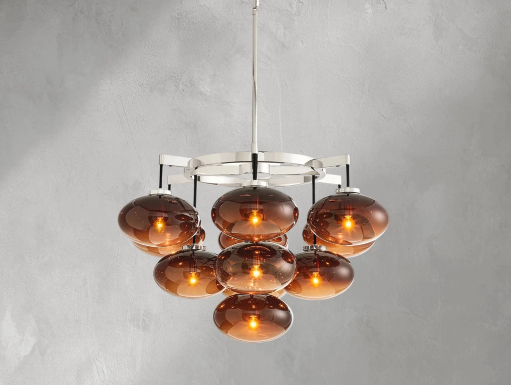 Cebret Glass Round Chandelier - fovolighting