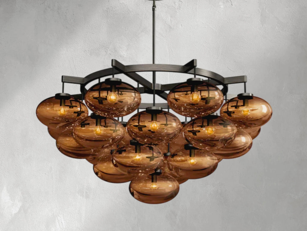 Cebret Glass Round Chandelier - fovolighting