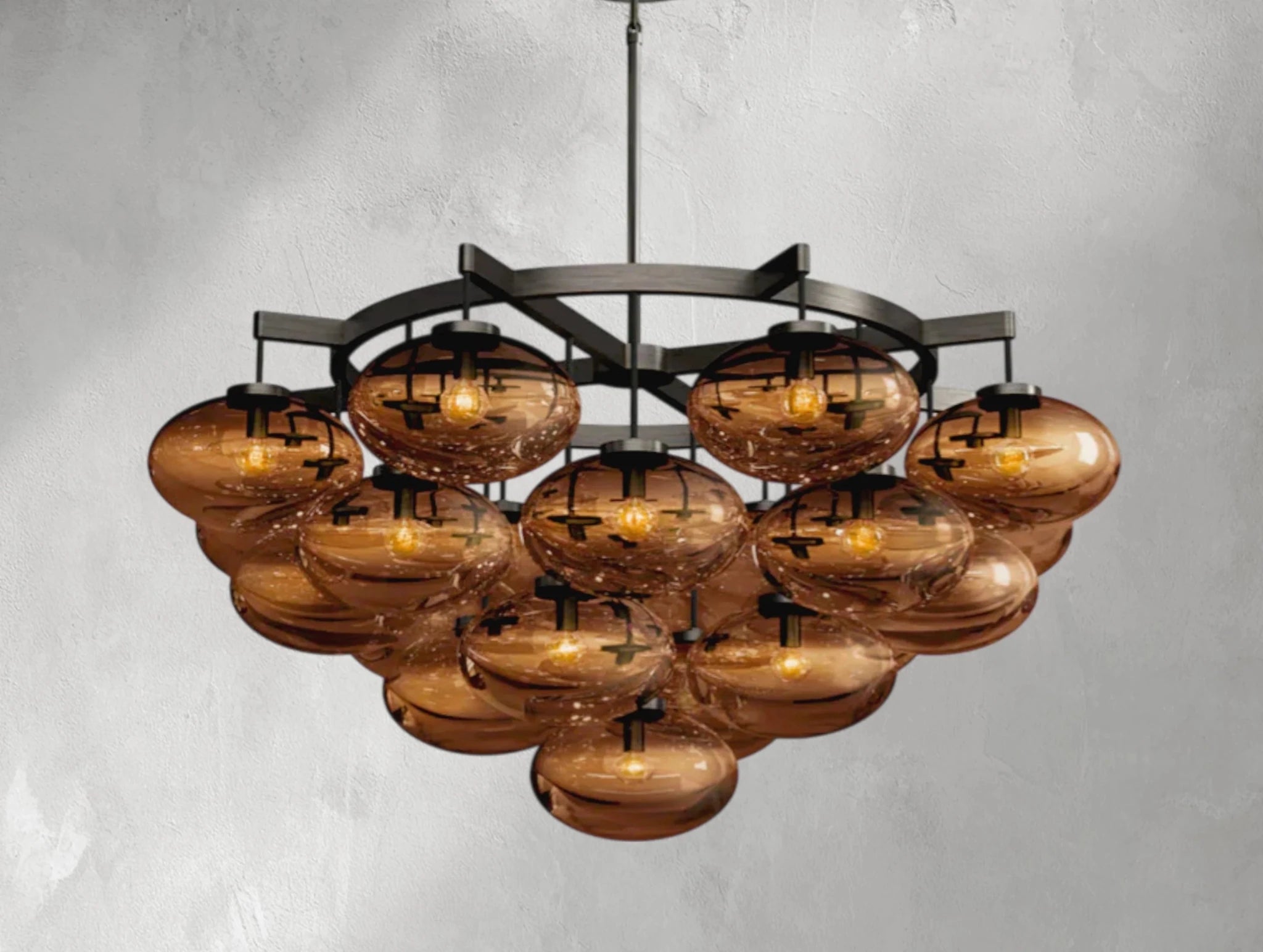 Cebret Glass Round Chandelier - fovolighting