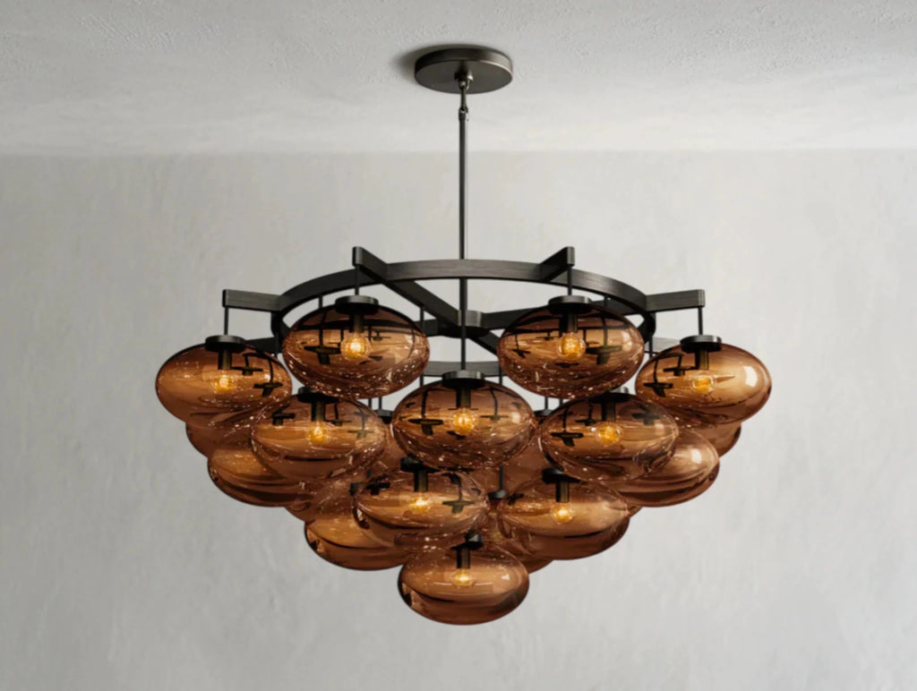 Cebret Glass Round Chandelier - fovolighting