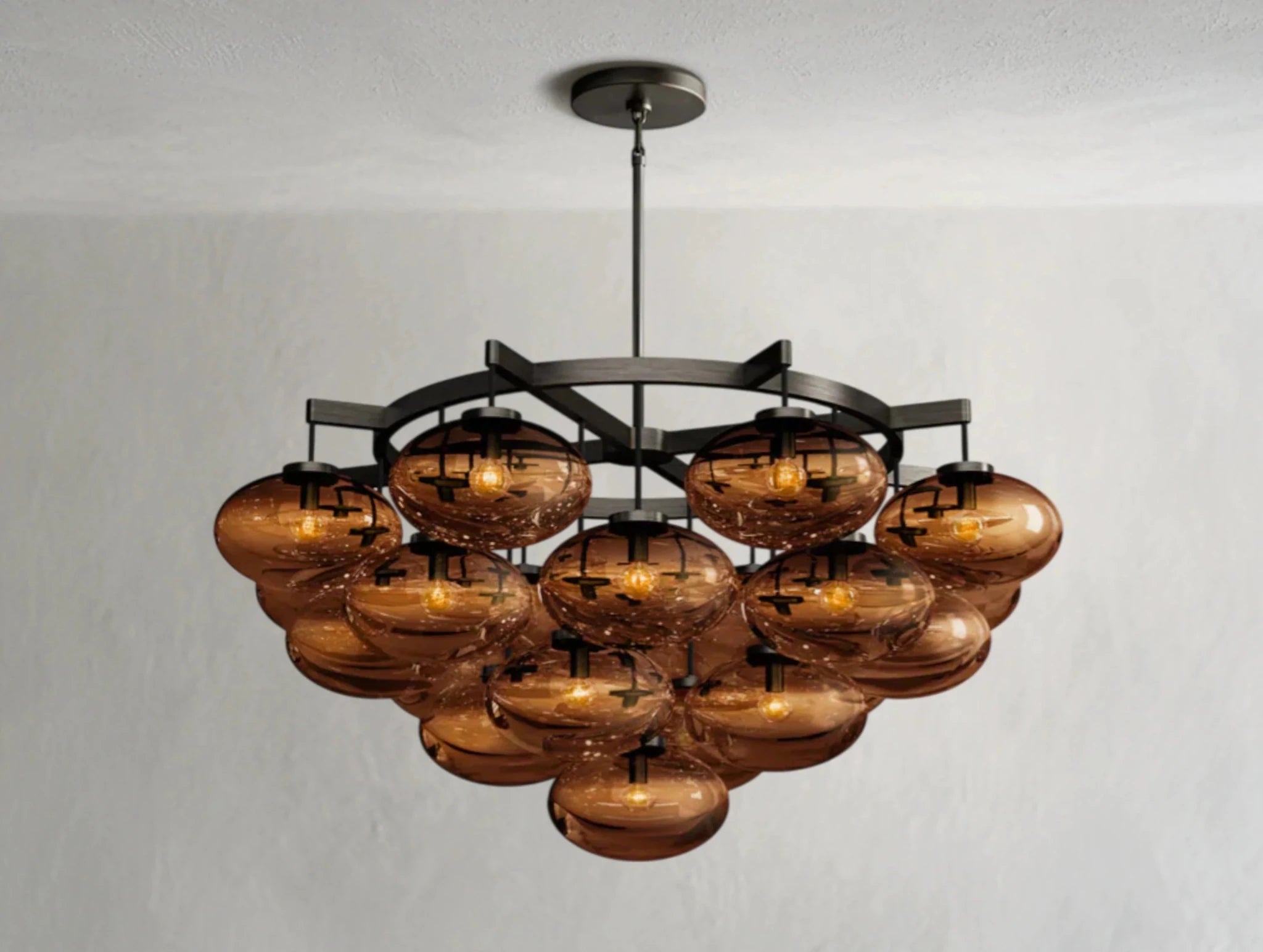 Cebret Glass Round Chandelier - fovolighting