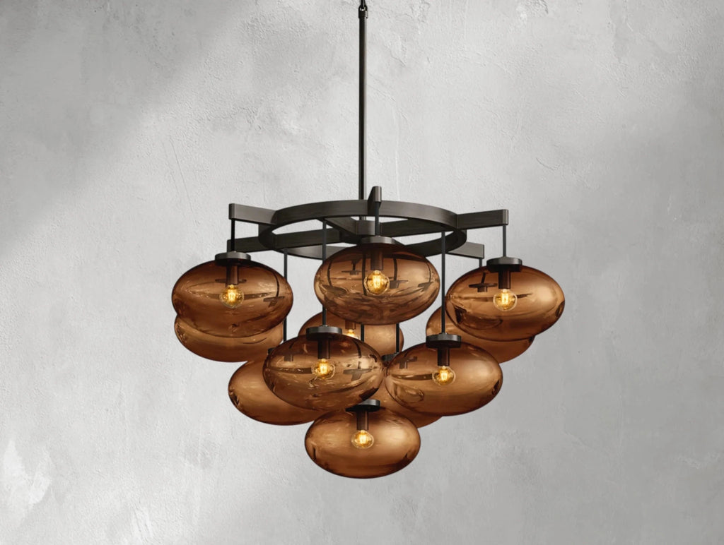 Cebret Glass Round Chandelier - fovolighting