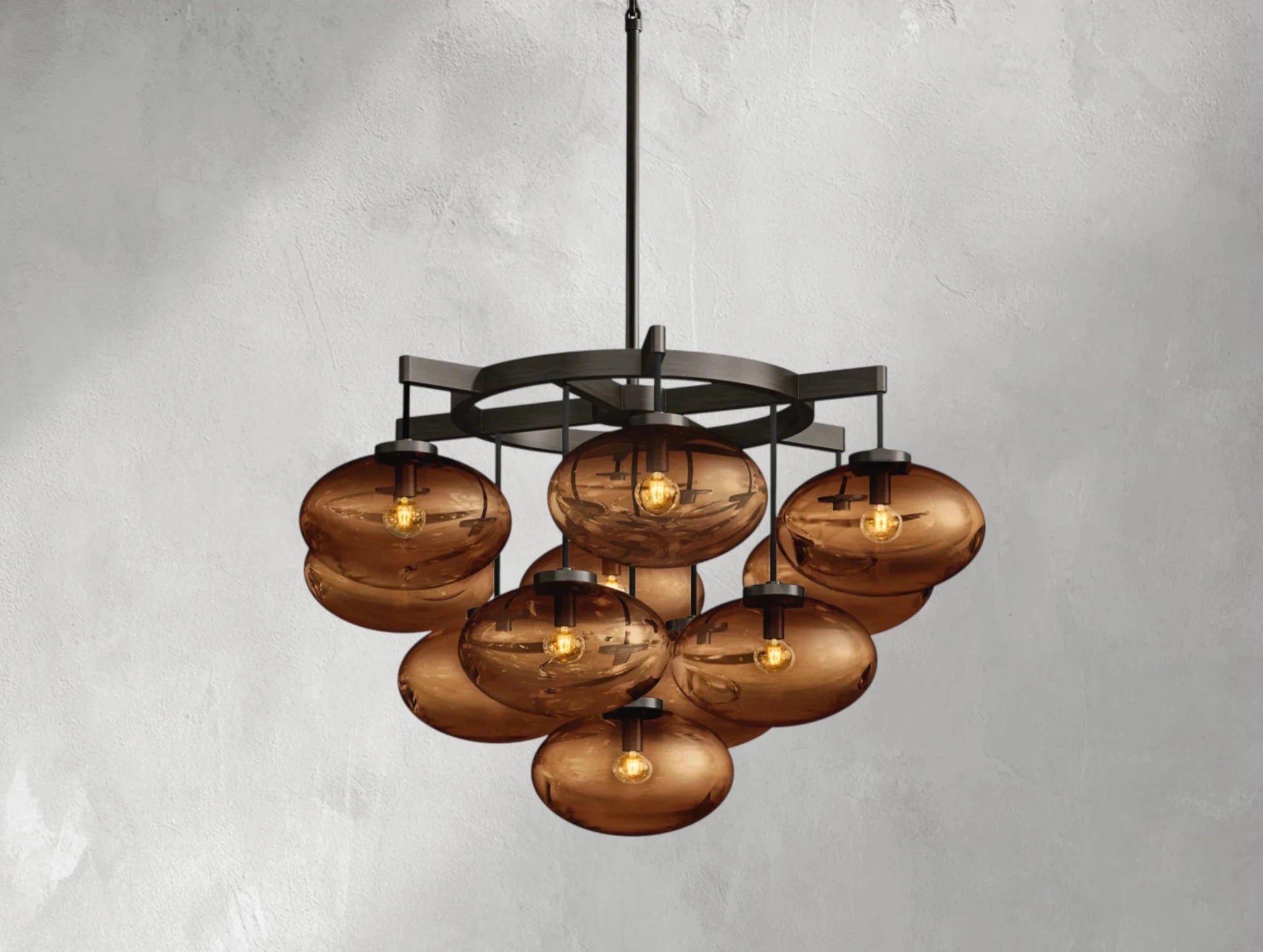 Cebret Glass Round Chandelier - fovolighting