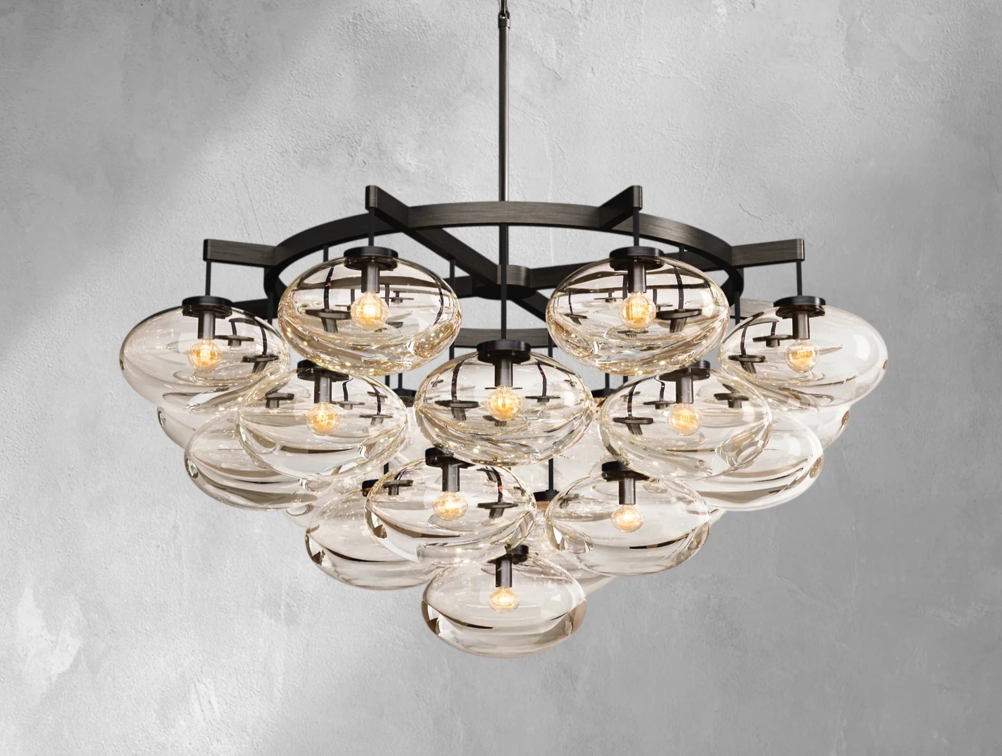 Cebret Glass Round Chandelier - fovolighting