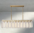 Celamotto Glass Rectangular Chandelier 60", 72" - fovolighting