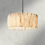 Celamotto Onyx Round Alabaster Chandelier 36". 48", 60" - fovolighting