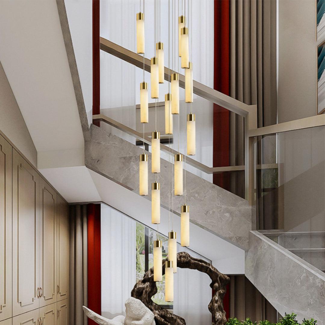 Celestial Alabaster Cascade Chandelier - fovolighting