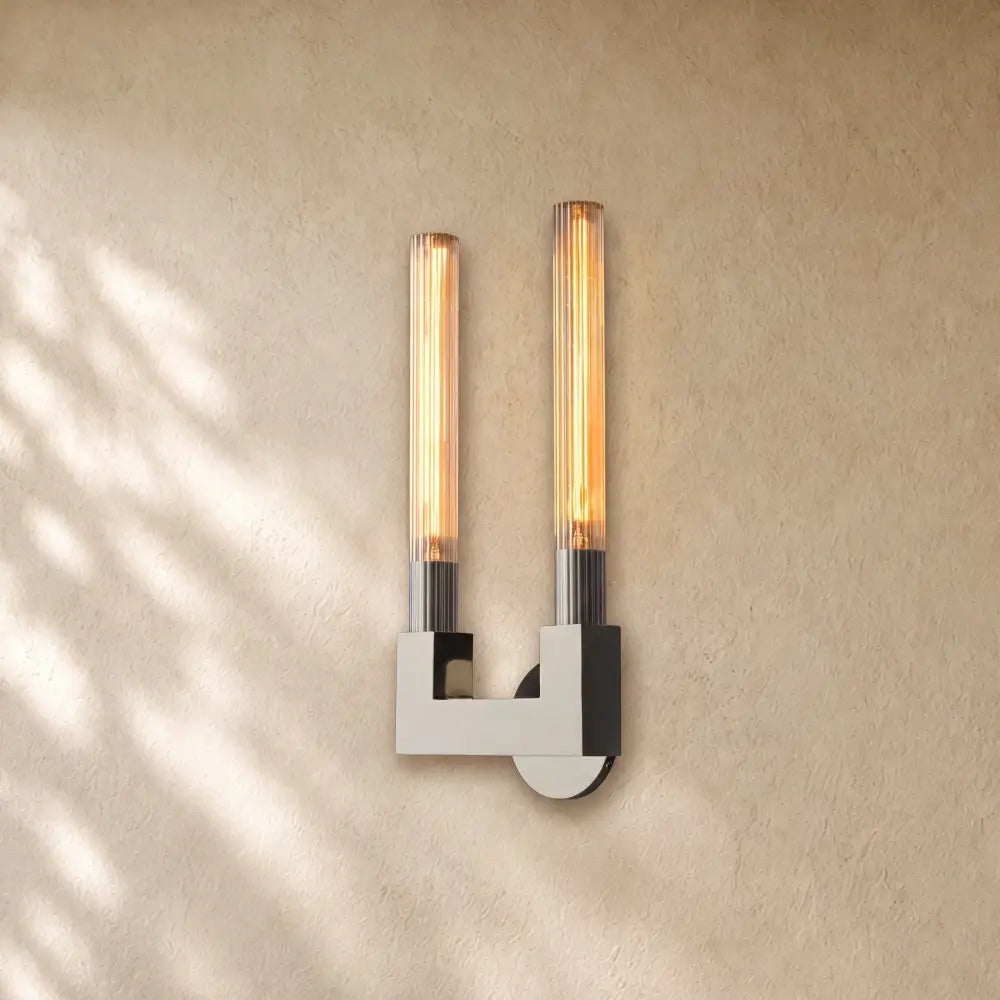 Cennela Candlestick Series Wall Sconce - Double / Matte Black
