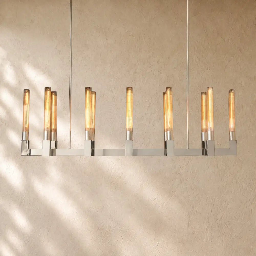 Cennela Linear Chandelier 55’’ 67’’ - 67’’ / Nickle