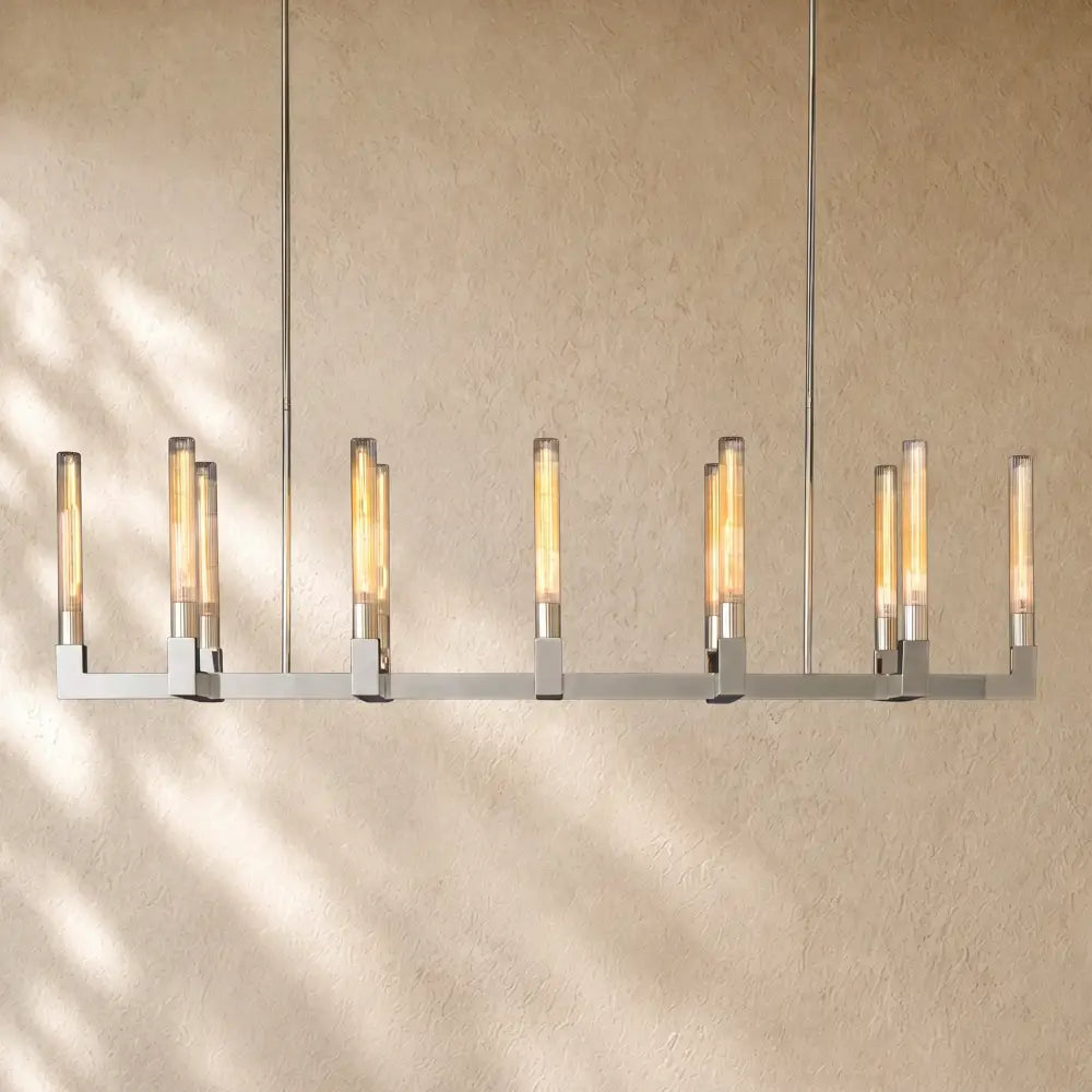 Cennela Linear Chandelier 55’’ 67’’ - 55’’ / Nickle