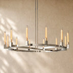 Cennela Round Chandelier 36’’,48’’,60’’,72’’ - 60’’ / Nickle
