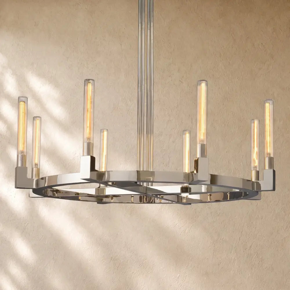 Cennela Round Chandelier 36’’,48’’,60’’,72’’ - 48’’ / Nickle